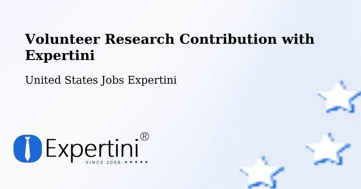 Volunteer Research Contribution Program – Mitchell - United States Jobs Expertini